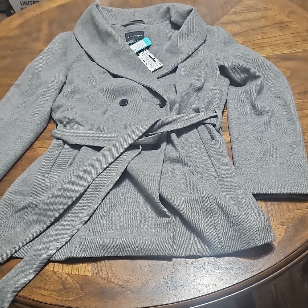 41 Hawthorn Gray Herringbone Coat